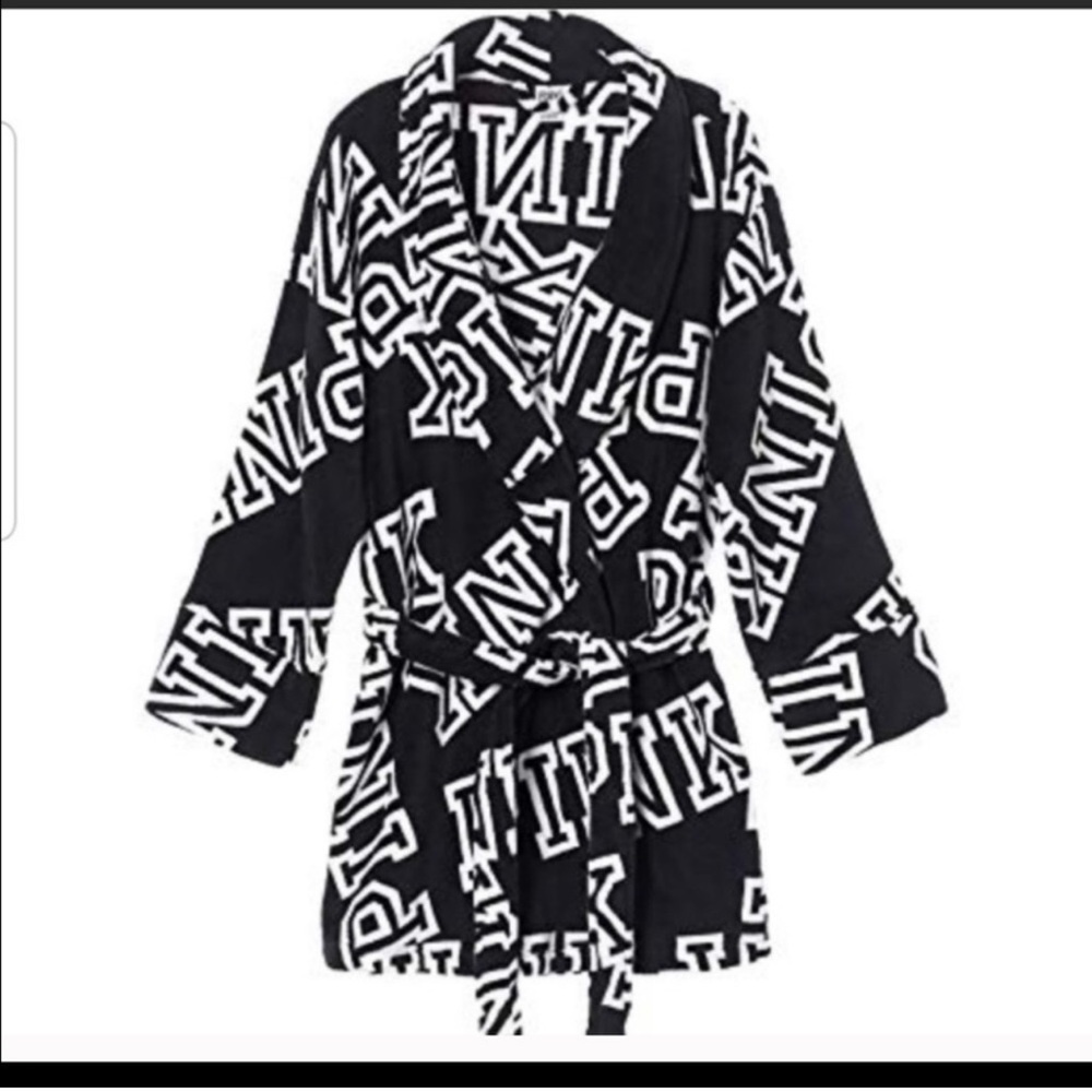 Pink logo all over robe